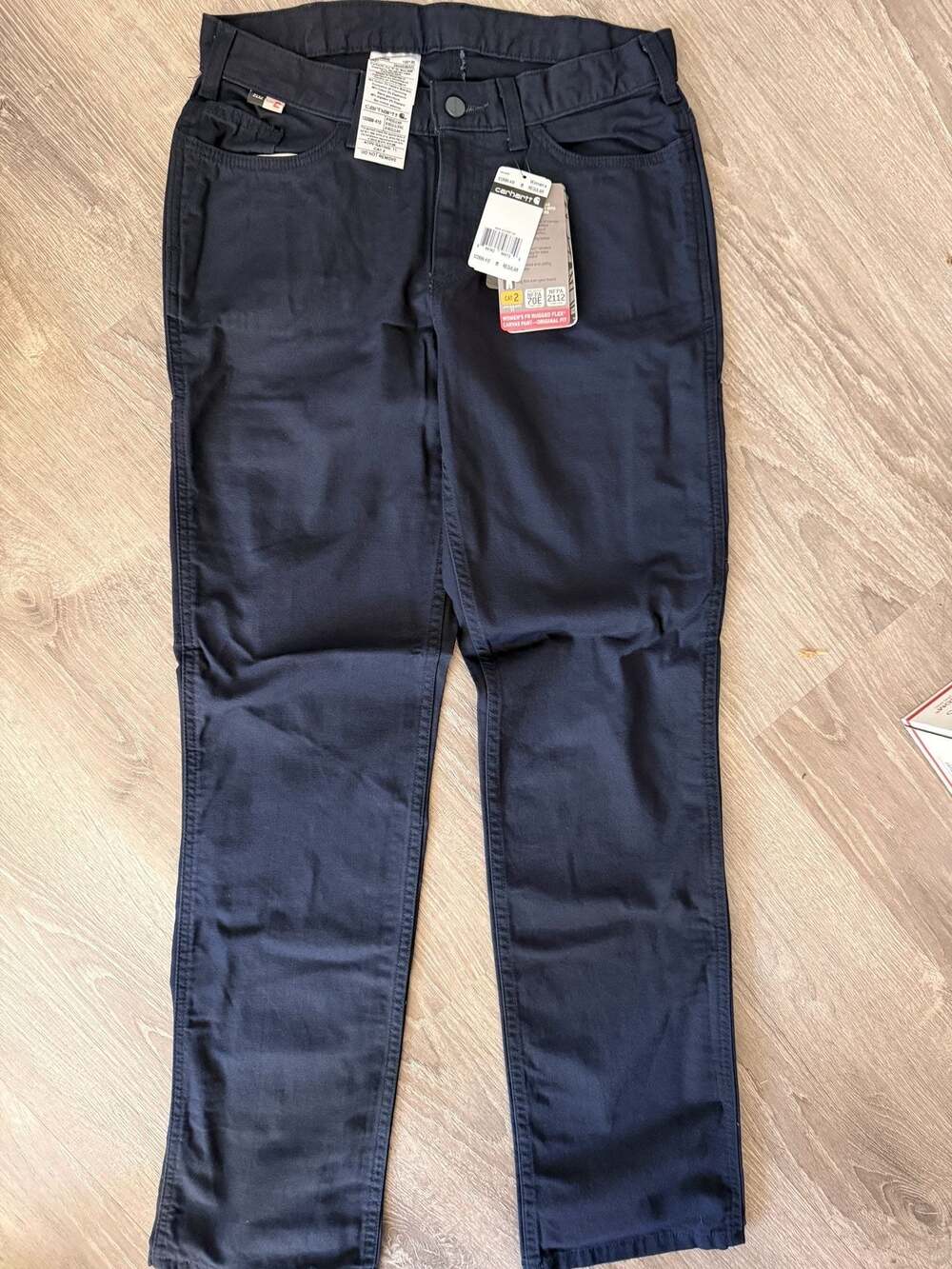 Carhartt Women's FR Rugged Flex Canvas Pant Original Fit Navy Size 6 Regular 102